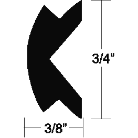 Taco Metals Taco V124155BKA501 Flexible Vinyl Insert, 50' Black V124155BKA501